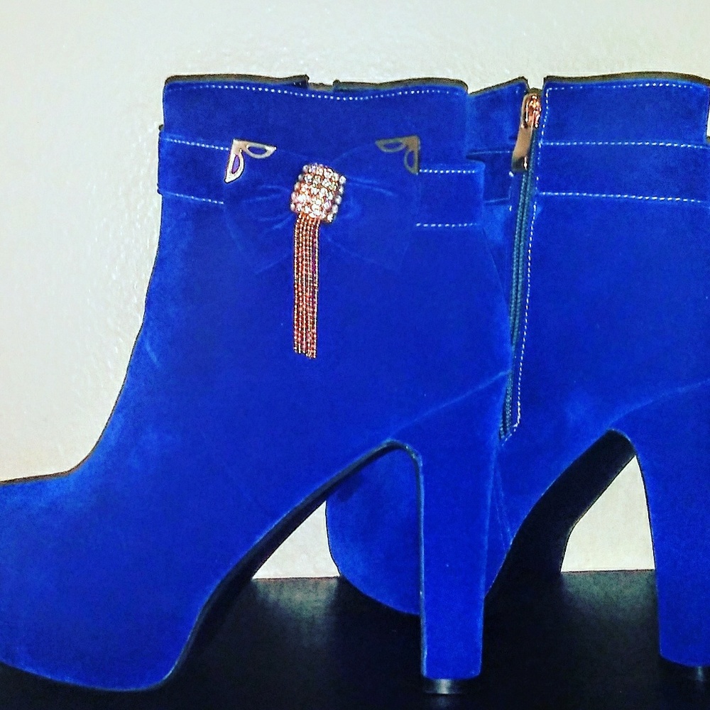 Blue Suede Heels